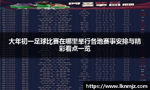 大年初一足球比赛在哪里举行各地赛事安排与精彩看点一览
